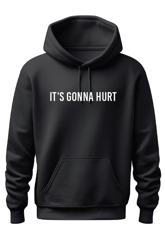 IT'S GONNA HURT  Prenup Black Hoodie with Global Logo on the back.