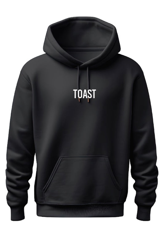 TOAST Global Prenup Black Hoodie with Global Logo on the back.