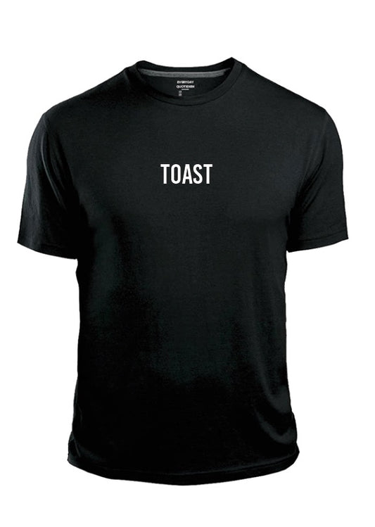 TOAST  Global Prenup Black Short Sleeve T-Shirt with Global Logo on the back